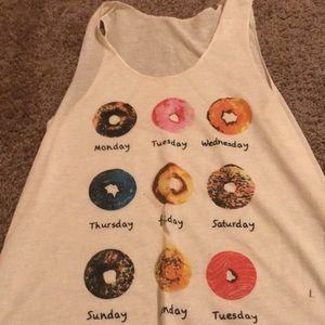 Tank top with donuts